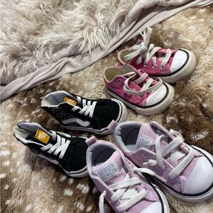 Converse Kids Sneakers - Black, Pink, and Purple